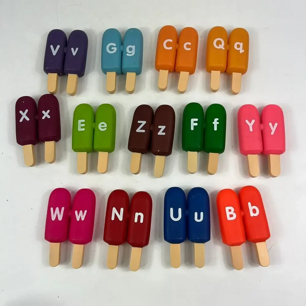 Melissa & Doug Wooden Cookie Baking Set ABC Popsicles Loaf Pan Bundle Complete